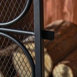 Pare-étincelles arqué HomCom en acier noir à 2 panneaux et 2 portes de 34,75 po -HOMCOM Soldes 2022 330948430 AlternateImage3 l