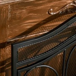 Pare-étincelles arqué HomCom en acier noir à 2 panneaux et 2 portes de 34,75 po -HOMCOM Soldes 2022 330948430 AlternateImage4 l