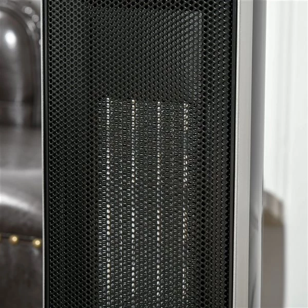 Radiateur électrique vertical HomCom intérieur en céramique noir de 1500 watts, télécommande incluse 5 Radiateur électrique vertical HomCom intérieur en céramique noir de 1500 watts, télécommande incluse – Image 5