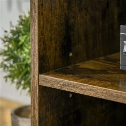 Unité multimédia Homcom en panneaux de particules avec 2 tablettes ajustables et 2 tablettes latérales, brun rustique -HOMCOM Soldes 2022 330948436 AlternateImage4 l