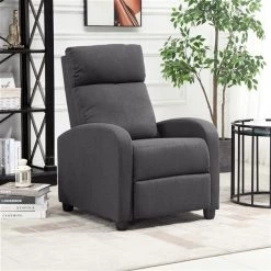 Fauteuil inclinable manuel Homcom en tissu, gris foncé 8 Fauteuil inclinable manuel Homcom en tissu, gris foncé -HOMCOM Soldes 2022 330948438 AlternateImage3 l