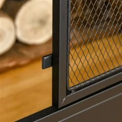 Pare-étincelles plat HomCom en acier noir à 2 portes et 3 panneaux de 47,25 po 9 Pare-étincelles plat HomCom en acier noir à 2 portes et 3 panneaux de 47,25 po -HOMCOM Soldes 2022 330948440 AlternateImage4 l