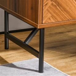 Table d'appoint avec rangement Homcom en panneau de particules avec poignée cachée et 2 tiroirs, noyer 7 Table d'appoint avec rangement Homcom en panneau de particules avec poignée cachée et 2 tiroirs, noyer -HOMCOM Soldes 2022 330948442 AlternateImage4 l