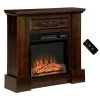 Foyer électrique HomCom brun de 31,75 po l. à DEL