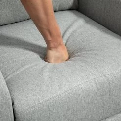 Fauteuil inclinable manuel Homcom en tissu, gris clair 9 Fauteuil inclinable manuel Homcom en tissu, gris clair -HOMCOM Soldes 2022 330948448 AlternateImage4 l