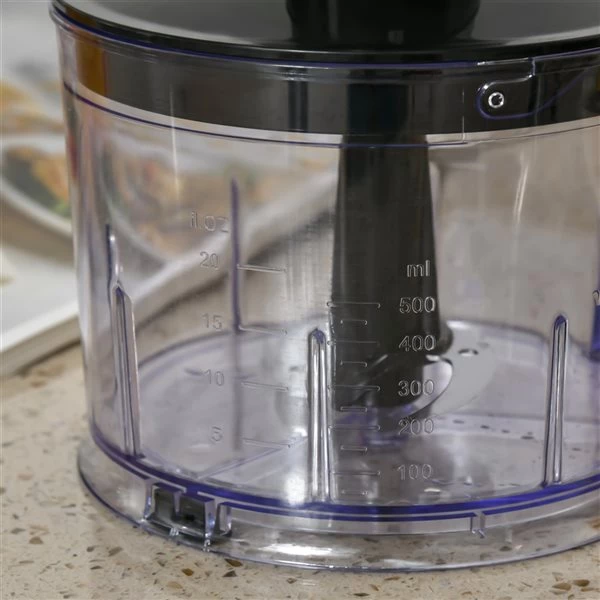 Mélangeur 4-en-1 Homcom de 400 W avec contrôle de l'impulsion et vitesse ajustable, noir et argent, ens. de 6 4 Mélangeur 4-en-1 Homcom de 400 W avec contrôle de l'impulsion et vitesse ajustable, noir et argent, ens. de 6 – Image 4