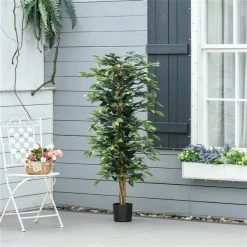 Ficus artificiel HomCom de 59 po en pot, vert -HOMCOM Soldes 2022 330951156 AlternateImage3 l