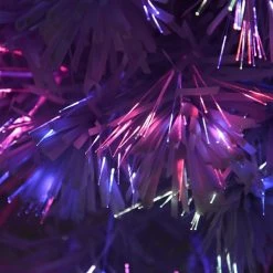 Arbre de Noël artificiel HomCom de 2,5 pi charnu avec lumières multicolores étincelantes de fibre optique, blanc -HOMCOM Soldes 2022 330951157 AlternateImage3 l