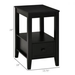 Table pour canapé rectangulaire HomCom en bois noir -HOMCOM Soldes 2022 330951171 AlternateImage2 l