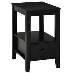 Table pour canapé rectangulaire HomCom en bois noir