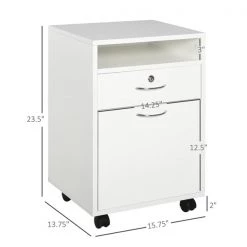 Classeur HomCom blanc à 1 tiroir -HOMCOM Soldes 2022 330951182 AlternateImage2 l