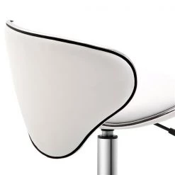 HOMCOM Chaise à roulettes en cuir PU Vinsetto contemporaine ergonomique à hauteur ajustable, blanc -HOMCOM Soldes 2022 330951183 AlternateImage3 l