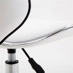 HOMCOM Chaise à roulettes en cuir PU Vinsetto contemporaine ergonomique à hauteur ajustable, blanc -HOMCOM Soldes 2022 330951183 AlternateImage5 l