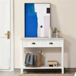 Table console moderne HomCom en panneaux MDF -HOMCOM Soldes 2022 330951196 AlternateImage3 l