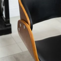 Tabouret de bar HomCom rembourré et pivotant de grande taille avec repose-pieds, noir et noyer 7 Tabouret de bar HomCom rembourré et pivotant de grande taille avec repose-pieds, noir et noyer -HOMCOM Soldes 2022 330951198 AlternateImage3 l