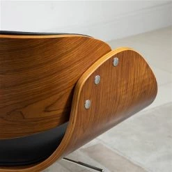 Tabouret de bar HomCom rembourré et pivotant de grande taille avec repose-pieds, noir et noyer 8 Tabouret de bar HomCom rembourré et pivotant de grande taille avec repose-pieds, noir et noyer -HOMCOM Soldes 2022 330951198 AlternateImage4 l