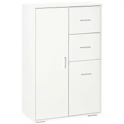 Armoire de rangement à 2 tiroirs HomCom de 27 1/2 po x 43 1/4 po en panneau de particules blanc