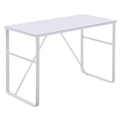 Bureau d'écriture HomCom moderne et contemporain blanc de 47,25 po