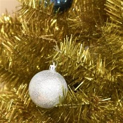 Arbre de Noël artificiel HomCom de 7,5 pi charnu et sans lumière, doré -HOMCOM Soldes 2022 330951241 AlternateImage4 l