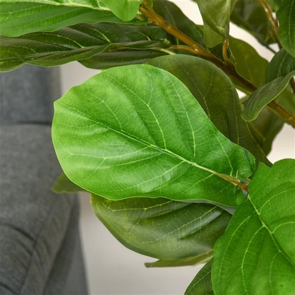 Figuier lyre artificiel HomCom de 61 po en pot, vert 4 Figuier lyre artificiel HomCom de 61 po en pot, vert – Image 4