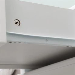 Table de chevet blanche de 23 1/2 po x 15 3/4 po HomCom en panneaux MDF avec tiroir et étagère -HOMCOM Soldes 2022 330951298 AlternateImage3 l