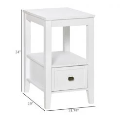 Table pour canapé rectangulaire HomCom en bois blanc 7 Table pour canapé rectangulaire HomCom en bois blanc -HOMCOM Soldes 2022 330951315 AlternateImage2 l