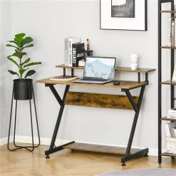 Bureau d'ordinateur HomCom moderne et contemporain de 15,75 po, brun 8 Bureau d'ordinateur HomCom moderne et contemporain de 15,75 po, brun -HOMCOM Soldes 2022 330951324 AlternateImage3 l