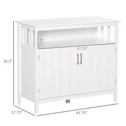Crédence HomCom en composite blanc -HOMCOM Soldes 2022 330974664 AlternateImage2 l
