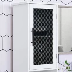 Armoire à linge HomCom autoportante en composite blanc et noir de 13.25 po l. x 69.5 po h. x 11.75 po p. 8 Armoire à linge HomCom autoportante en composite blanc et noir de 13.25 po l. x 69.5 po h. x 11.75 po p. -HOMCOM Soldes 2022 330974676 AlternateImage3 l