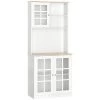 Garde-manger HomCom en composite blanc et brun de 72 po