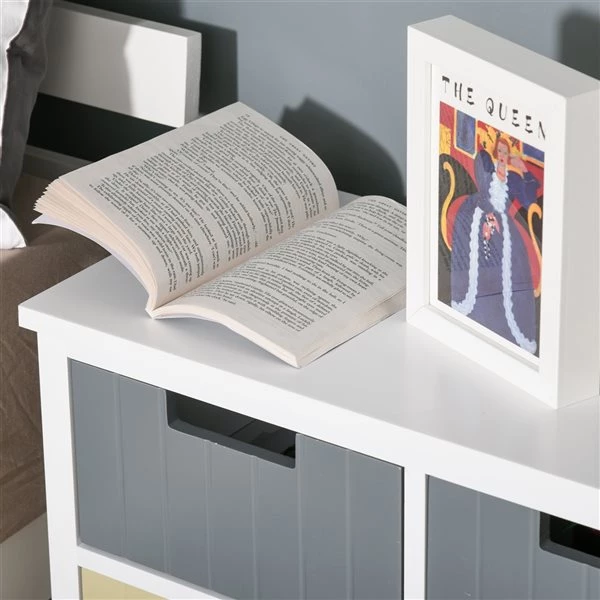 Commode multicolore HomCom à 6 tiroirs 4 Commode multicolore HomCom à 6 tiroirs – Image 4