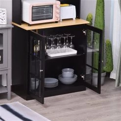 Garde-manger HomCom en composite noir et brun de 72 po -HOMCOM Soldes 2022 330974728 AlternateImage3 l