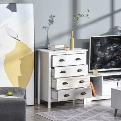 Commode multicolore HomCom à 5 tiroirs -HOMCOM Soldes 2022 330974730 AlternateImage3 l