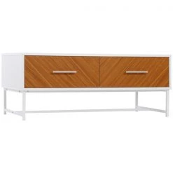 Table basse HomCom en composite blanc