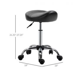 Tabouret HomCom noir en forme de selle à hauteur réglable -HOMCOM Soldes 2022 330974746 AlternateImage2 l