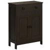 Armoire à linge autoportante HomCom en panneau de particules brun de 23.5 po l. x 31.5 po h. x 11.75 po p.