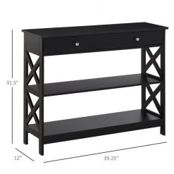 Console moderne HomCom noire -HOMCOM Soldes 2022 330974784 AlternateImage2 l