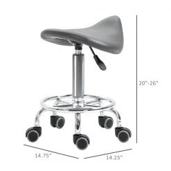 Tabouret HomCom gris en forme de selle 7 Tabouret HomCom gris en forme de selle -HOMCOM Soldes 2022 330974795 AlternateImage2 l