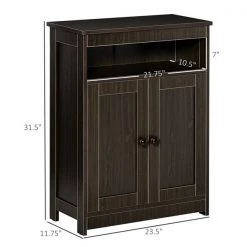 Armoire à linge HomCom autoportante en panneau de particules brun de 23.5 po l. x 31.5 po h. x 11.75 po p. -HOMCOM Soldes 2022 330974803 AlternateImage2 l