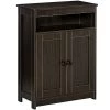 Armoire à linge HomCom autoportante en panneau de particules brun de 23.5 po l. x 31.5 po h. x 11.75 po p.