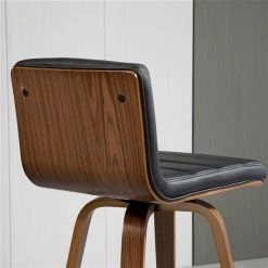 Tabourets de bar rembourrés HomCom pivotants noirs hauts (36 po et plus), paquet de 2 -HOMCOM Soldes 2022 330974804 AlternateImage4 l