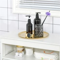 Armoire à linge HomCom autoportante en panneau de particules blanc de 23.5 po l. x 31.5 po h. x 11.75 po p. -HOMCOM Soldes 2022 330974815 AlternateImage4 l