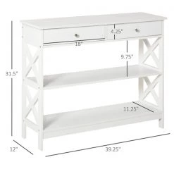 Console moderne HomCom blanche -HOMCOM Soldes 2022 330974826 AlternateImage2 l