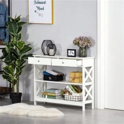Console moderne HomCom blanche -HOMCOM Soldes 2022 330974826 AlternateImage3 l