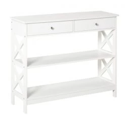 Console moderne HomCom blanche