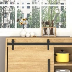 Ensemble de quincaillerie pour porte de grange HomCom noir mat de 6 pi 9 Ensemble de quincaillerie pour porte de grange HomCom noir mat de 6 pi -HOMCOM Soldes 2022 330974841 AlternateImage4 l