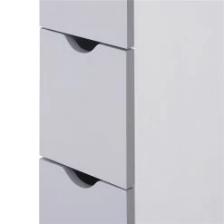 Armoire à linge HomCom autoportante en composite blanc et gris de 6 po l. x 55 po h. x 13 po p. -HOMCOM Soldes 2022 330974859 AlternateImage4 l