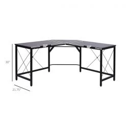 Bureau en L HomCom noir moderne/contemporain de 21,75 po 7 Bureau en L HomCom noir moderne/contemporain de 21,75 po -HOMCOM Soldes 2022 330974869 AlternateImage2 l