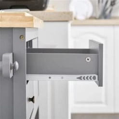 Chariot de cuisine HomCom avec base en bois gris et dessus en bois d'hévéa (17,75 po x 42,5 po x 35 po) 9 Chariot de cuisine HomCom avec base en bois gris et dessus en bois d'hévéa (17,75 po x 42,5 po x 35 po) -HOMCOM Soldes 2022 330979294 AlternateImage4 l