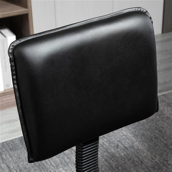 Chaise de travail HomCom contemporaine pivotante noire à hauteur réglable 4 Chaise de travail HomCom contemporaine pivotante noire à hauteur réglable – Image 4